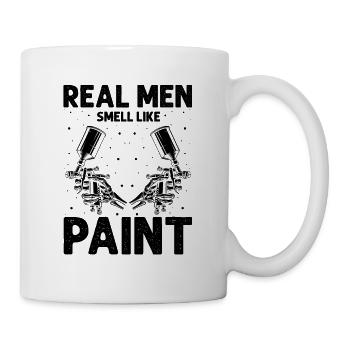 Dicton de carrossier pour les peintres automobiles - Mug blanc - blanc - Droite