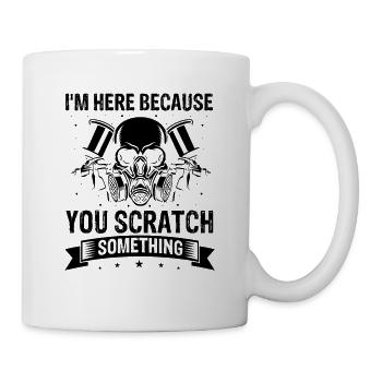 Dicton de carrossier pour les peintres automobiles - Mug blanc - blanc - Droite