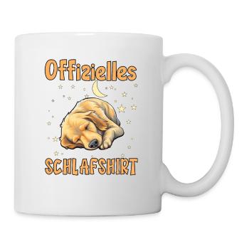 Offizielles Schlafshirt schlafender Hund - Tasse - Weiß - Rechts