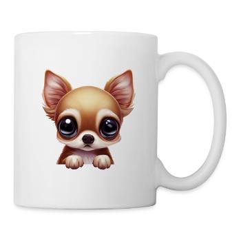 Charmant portrait de Chihuahua - Mug blanc - blanc - Droite