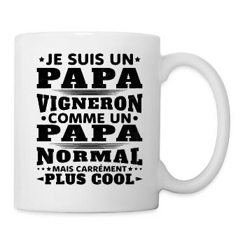 Je Suis un Papa Vigneron / Homme Vigneron Cadeau - Mug blanc - blanc - Droite