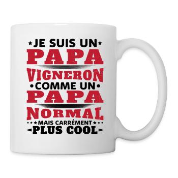 Je Suis un Papa Vigneron / Homme Vigneron Cadeau - Mug blanc - blanc - Droite