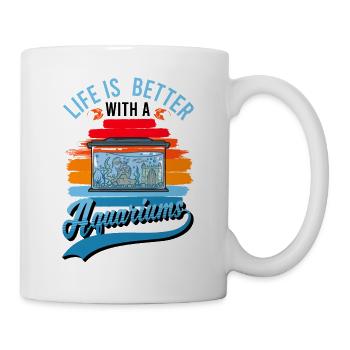 La vie est meilleure avec un aquarium - Mug blanc - blanc - Droite