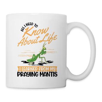 Gottesanbeterin Mantis Fangschrecke - Tasse - Weiß - Rechts