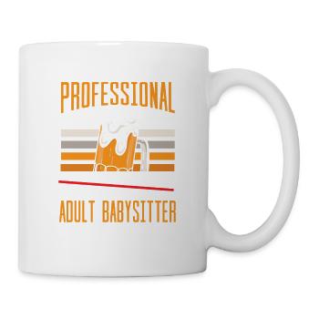 Professioneller Barkeeper Erwachsene Babysitter - Tasse - Weiß - Rechts