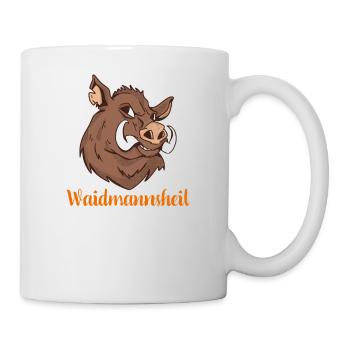 Waidmannsheil I Schwarzwild Jagd Motiv für Jäger - Tasse - Weiß - Rechts