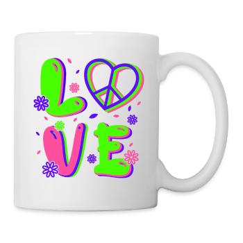 80s Retro CostumeTheme Party Costume 90s Party - Mug - white - Right