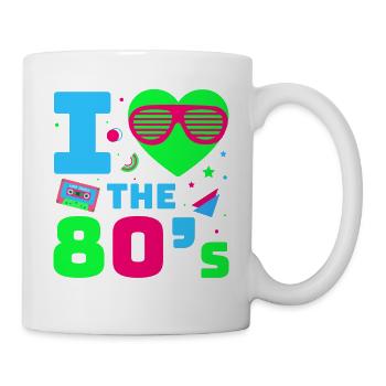 80s Retro CostumeTheme Party Costume 90s Party - Mug - white - Right