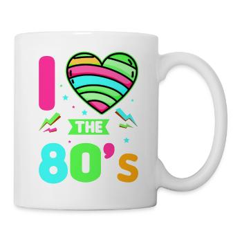 80s Retro CostumeTheme Party Costume 90s Party - Mug - white - Right