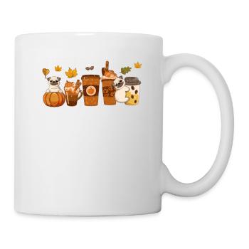 Tasse à café d’automne Pug Lover Pumpkin Spice - Mug blanc - blanc - Droite
