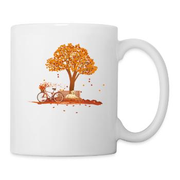 Lustiger Golden Retriever Hundeliebhaber Herbst - Tasse - Weiß - Rechts