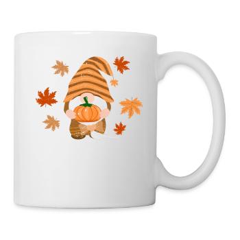 Gnome Feuilles d’automne Amoureux d’automne Mignon - Mug blanc - blanc - Droite