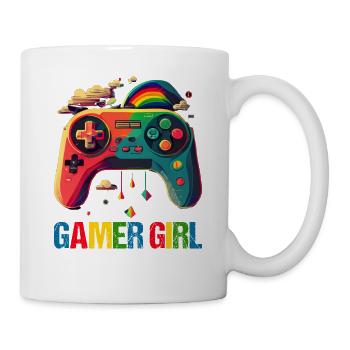 Gaming Konsole PC Zockerin Mädchen Gamer Girl - Tasse - Weiß - Rechts