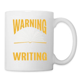 Autor Geschenk Spruch Bücherwurm Schriftsteller - Tasse - Weiß - Rechts