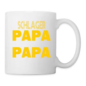 Schlager Papa wie ein normaler Papa nur cooler - Tasse - Weiß - Rechts