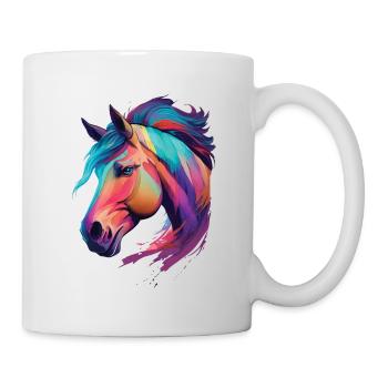 Tête de cheval de poney belle œuvre d’art pour les cavaliers - Mug blanc - blanc - Droite
