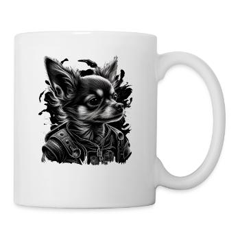 Chihuahua | Biker | Motorrad | Hund | Papa | Opa - Tasse - Weiß - Rechts