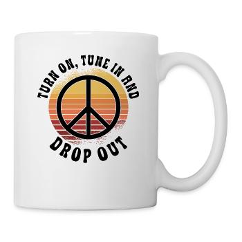 Hippie Peace Sign Peace Flowers Flower Child - Mug blanc - blanc - Droite