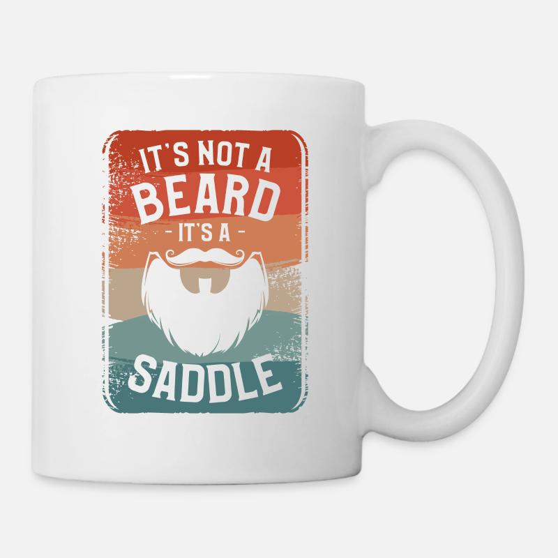 Ce n’est pas une barbe, c’est une barbe de selle - Mug blanc - blanc