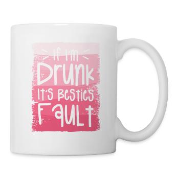 If I'm Drunk It's Besties Fault Beer Drinking - Mug - white - Right