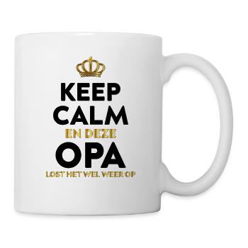 Opa Lost Het Wel Weer Op - Tasse - Weiß - Rechts