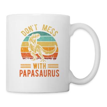 Papa Saurus Dinosaures Familles Dino Papasaurus - Mug blanc - blanc - Droite
