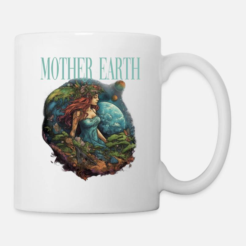 Respektier Muttererde Unseren Planeten Natur - Tasse - Weiß