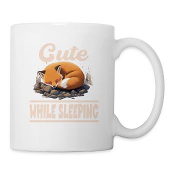 Niedliches Fuchs Schläft Schlafen - Tasse - Weiß - Rechts