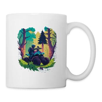 Quad Motorsport Offroad Biker Adventure Bike - Mug - white - Right