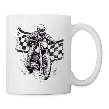 Motorcross Biker Motorrad Enduro Motorcross Dirt - Tasse - Weiß - Rechts