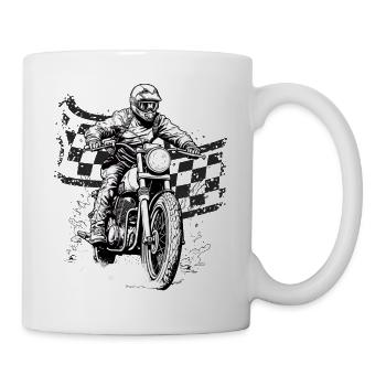 Motorcross Biker Motorrad Enduro Motorcross Dirt - Tasse - Weiß - Rechts