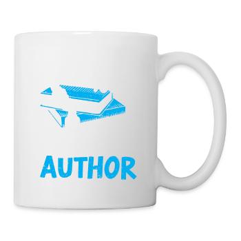 Autor Geschenk Spruch Bücherwurm Schriftsteller - Tasse - Weiß - Rechts