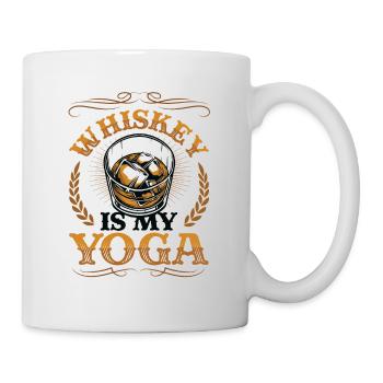 Whiskey is my yoga, whiskey lover - Mug - white - Right