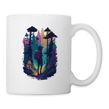 Forest Hiking Nature Hiking Design Illustration - Mug - white - Right