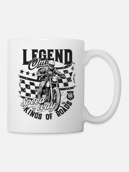 Motorcross Legend Speedway Enduro Dirt Bike - Mug - white