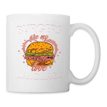 Burgers Are My Love Language Meat Buns Food Hambur - Tasse - Weiß - Rechts