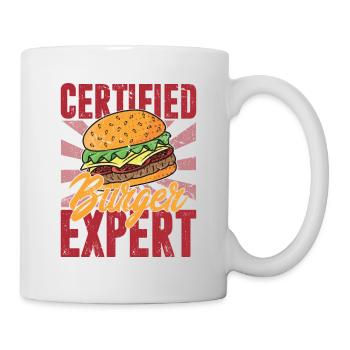 Certified Burger Expert Hamburger Food Meat Buns - Mug - white - Right