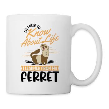 Frettchen Spruch Ferret - Tasse - Weiß - Rechts