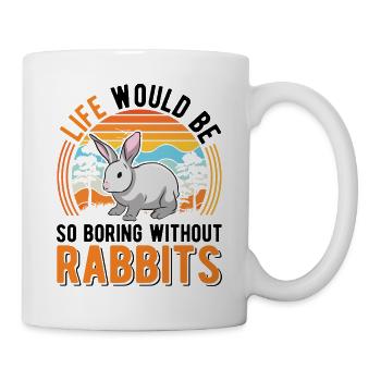 Kaninchen Geschenk Häschen Hase Kaninchen - Tasse - Weiß - Rechts