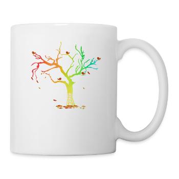 Autumn Season Autumn Equinox Tree Leaf - Mug - white - Right