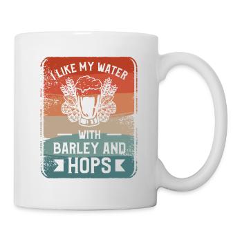 Ich mag mein Wasser mit Gerste und Hopfen Craft Beer - Tasse - Weiß - Rechts