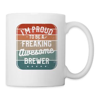 Ich bin stolz darauf, ein verdammt großartiges Braubier zu sein - Tasse - Weiß - Rechts