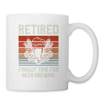 Endlich Zeit für Bier brauen Heimbrauen - Tasse - Weiß - Rechts