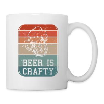Beer Is Crafty Brewing Homebrewing Brewer - Mug - white - Right