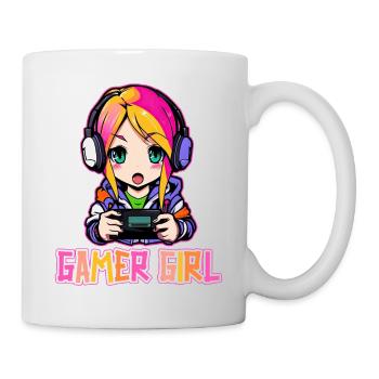 Gaming Konsole PC Zockerin Mädchen Gamer Girl - Tasse - Weiß - Rechts