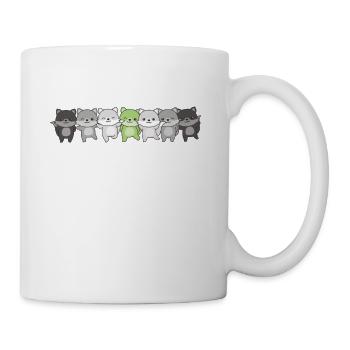 Agender Flag Pride LGBTQ Cute Fox - Mug - white - Right