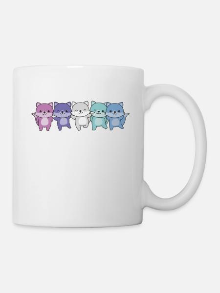 Spectrasexuell Flag Pride LGBTQ süßer Fuchs - Tasse - Weiß