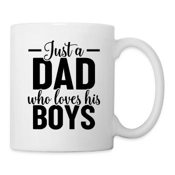 Juste un père qui aime ses garçons - Papa Fête des pères 2 - Mug blanc - blanc - Droite