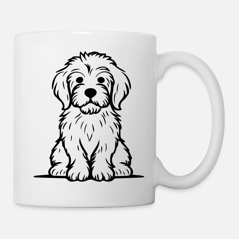 Doodle Welpe - Tasse - Weiß