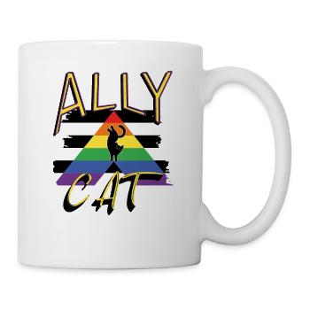 LGBT Straight Ally Cat Gay Pride Supporter - Mug blanc - blanc - Droite